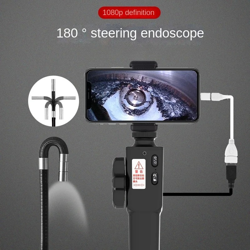 Cameras - 1080P HD Zwei-Wege-Industrie-Endoskop mit 180 Grad