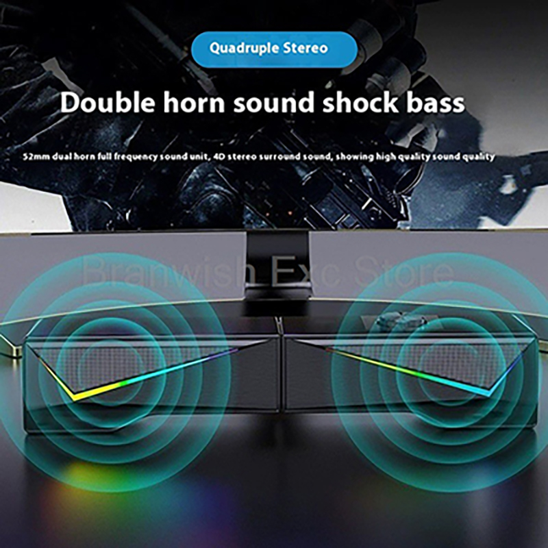 2x2,5 W Computer Lautsprecher  – Rgb Computer Soundbar For Pc Bewertung und Preis
