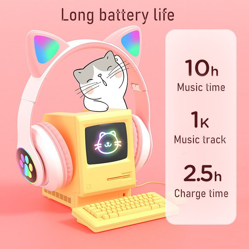 Blinkende LED süße Katzenohren – Cat Ear Bluetooth Headset Led Bewertung und Preis