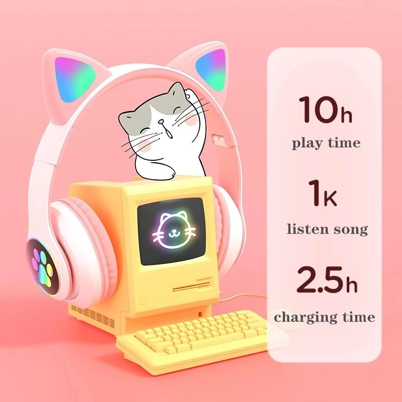 Niedliche Katzenohren-Kopfhöre – Cat Ear Bluetooth Headset Led Bewertung und Preis