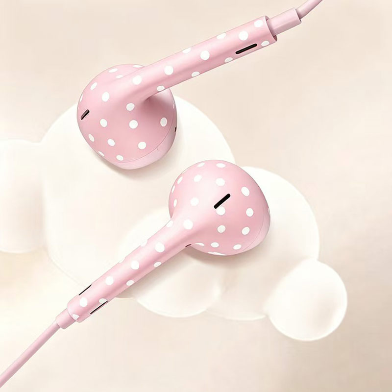 Niedliche, mit Polka-Dots vers – Type C Wired Earphones With Mic Bewertung und Preis