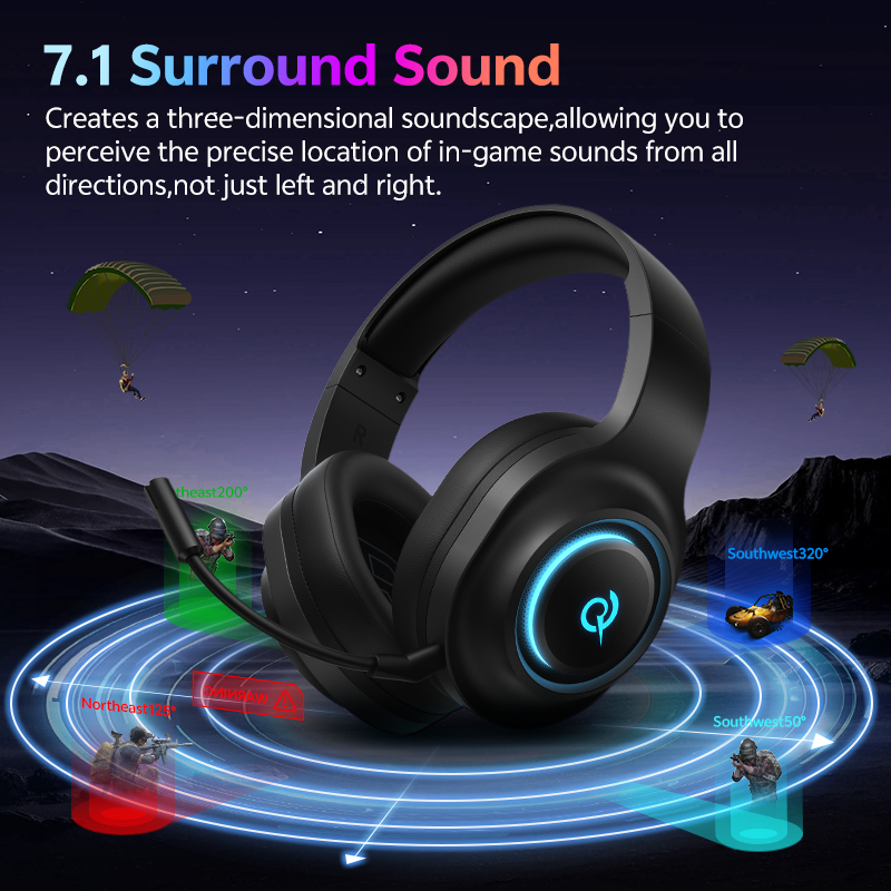 QCY Heroad V200 Gaming-Headset – Gaming Headset With Mic Rgb Bewertung und Preis