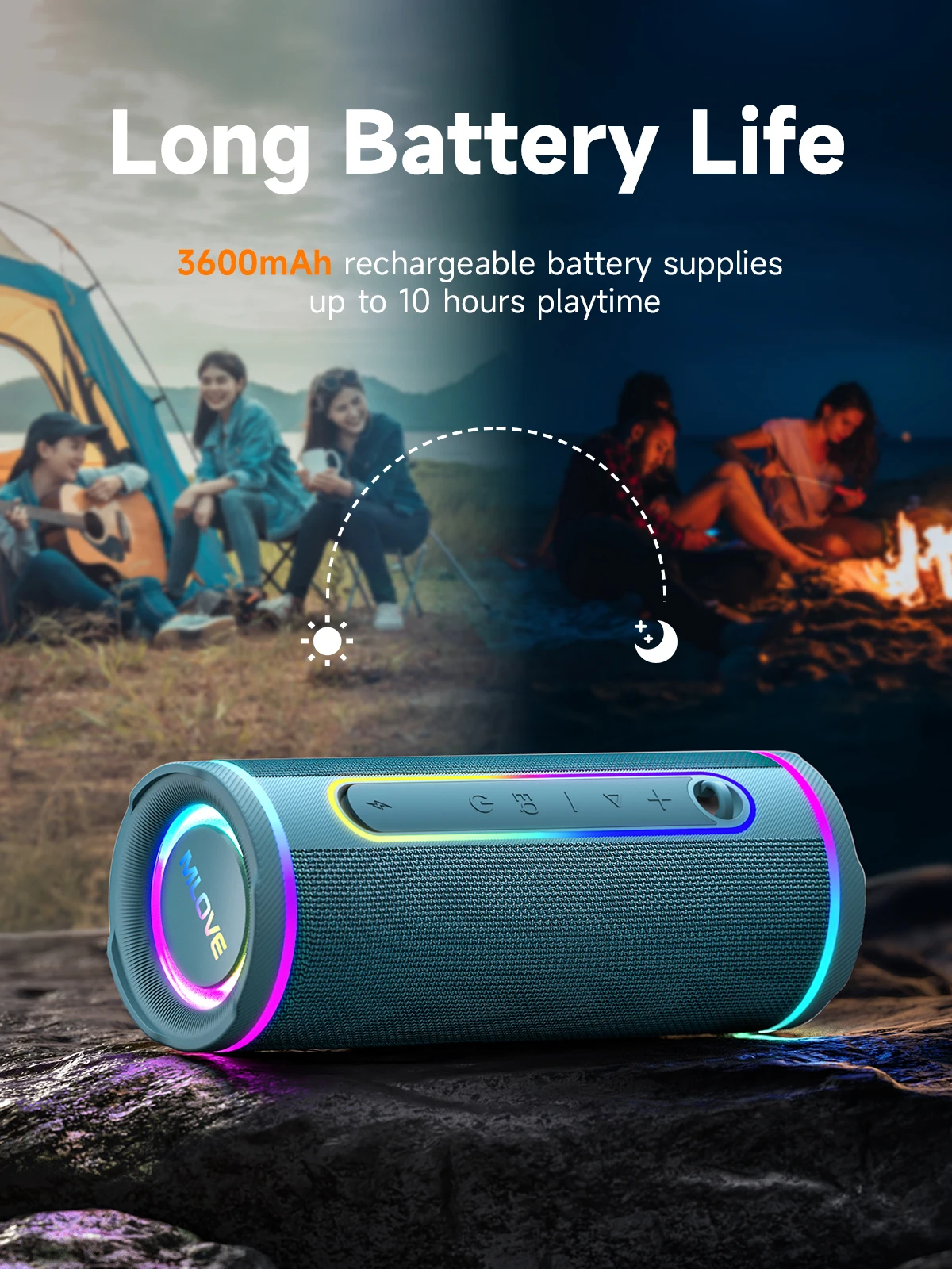 MLOVE Tragbarer Bluetooth-Laut – Portable Bluetooth Speaker Waterproof Ipx7 Bewertung und Preis